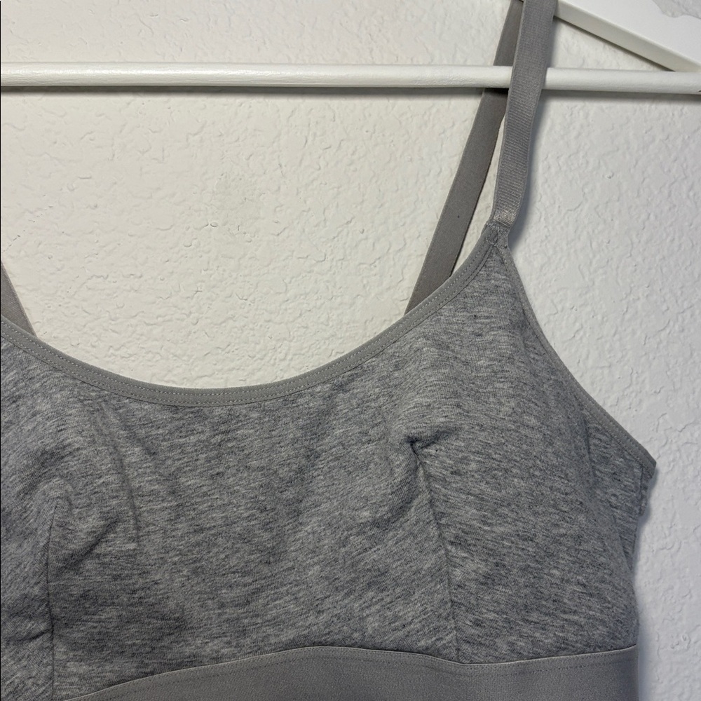 Deal Worthy Cotton Gray Women's Bralette Bra Adjustable large - Picture 3 of 4
